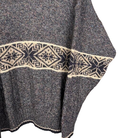 Vintage Shetland Wool Sweater Nordic Fair Isle Knit Cabin Core Aesthetic - Picture 3 of 6